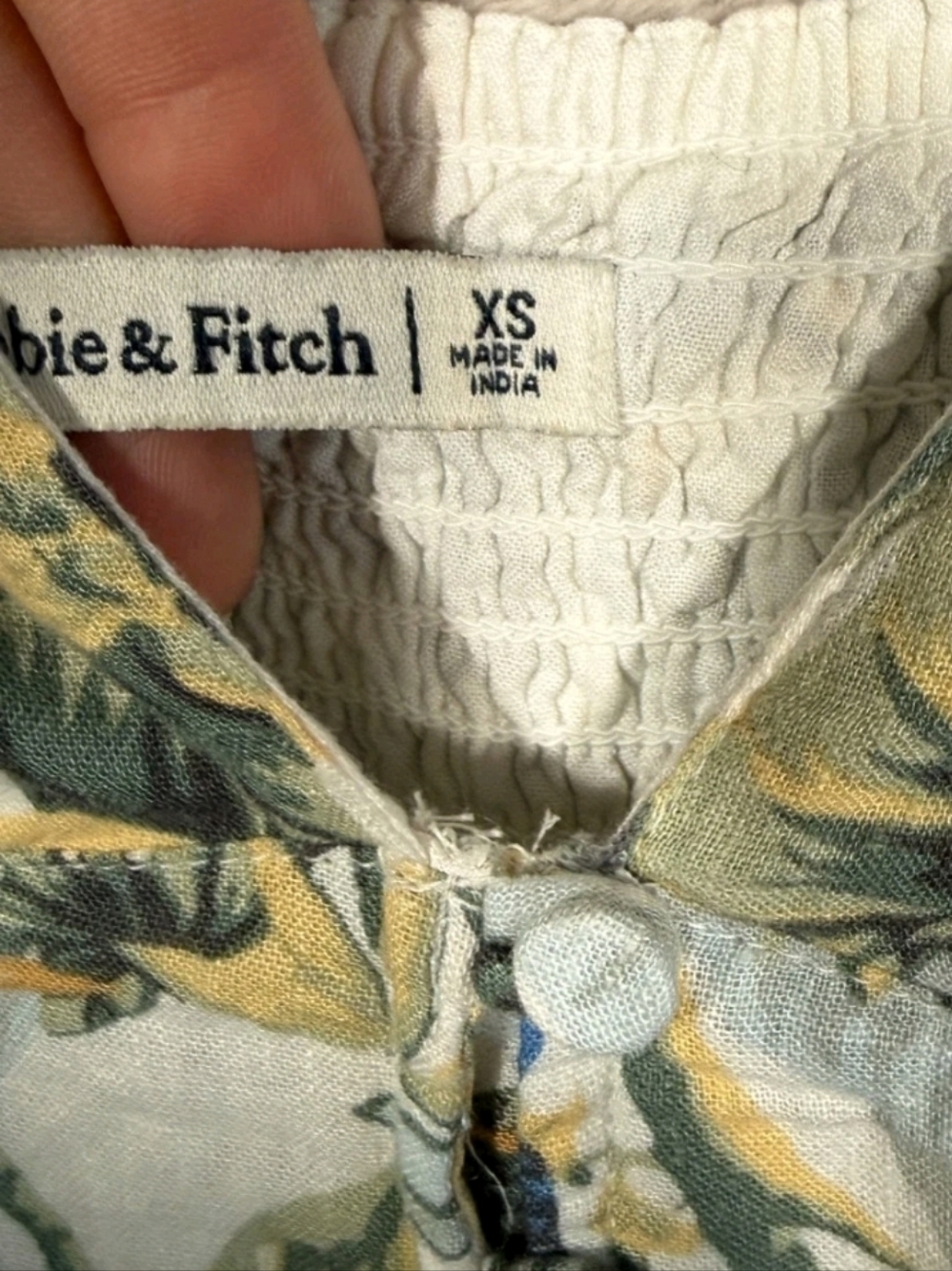 Abercrombie & Fitch Boho Cream Floral Maxi Dress Size: XS - Picture 4 of 7